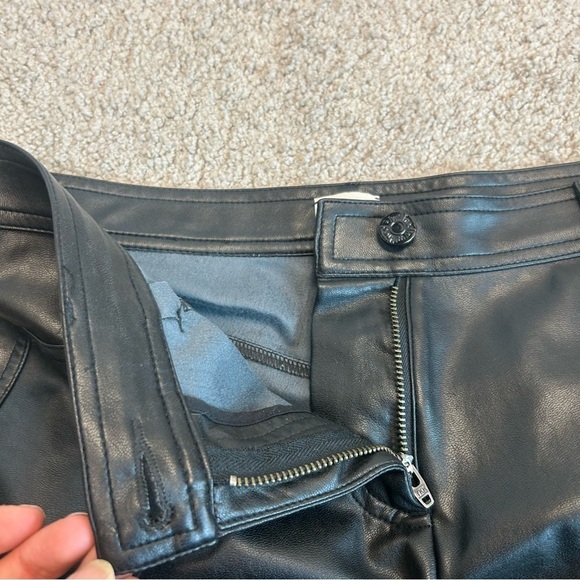 Aritzia Wilfred Adrienne Faux Leather Pleather Vegan Skinny Pant Black Sz 4 - Picture 8 of 14